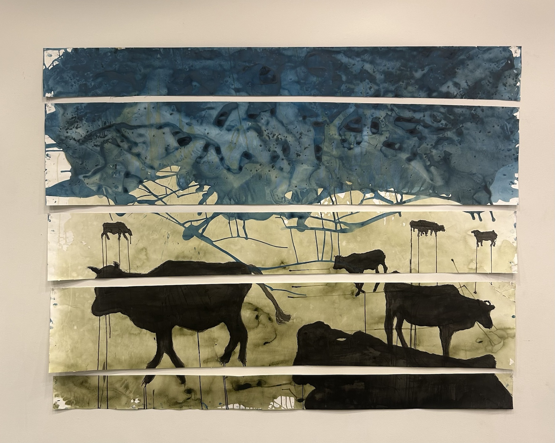 Herd, acrylic paint and India ink, Spring 2024