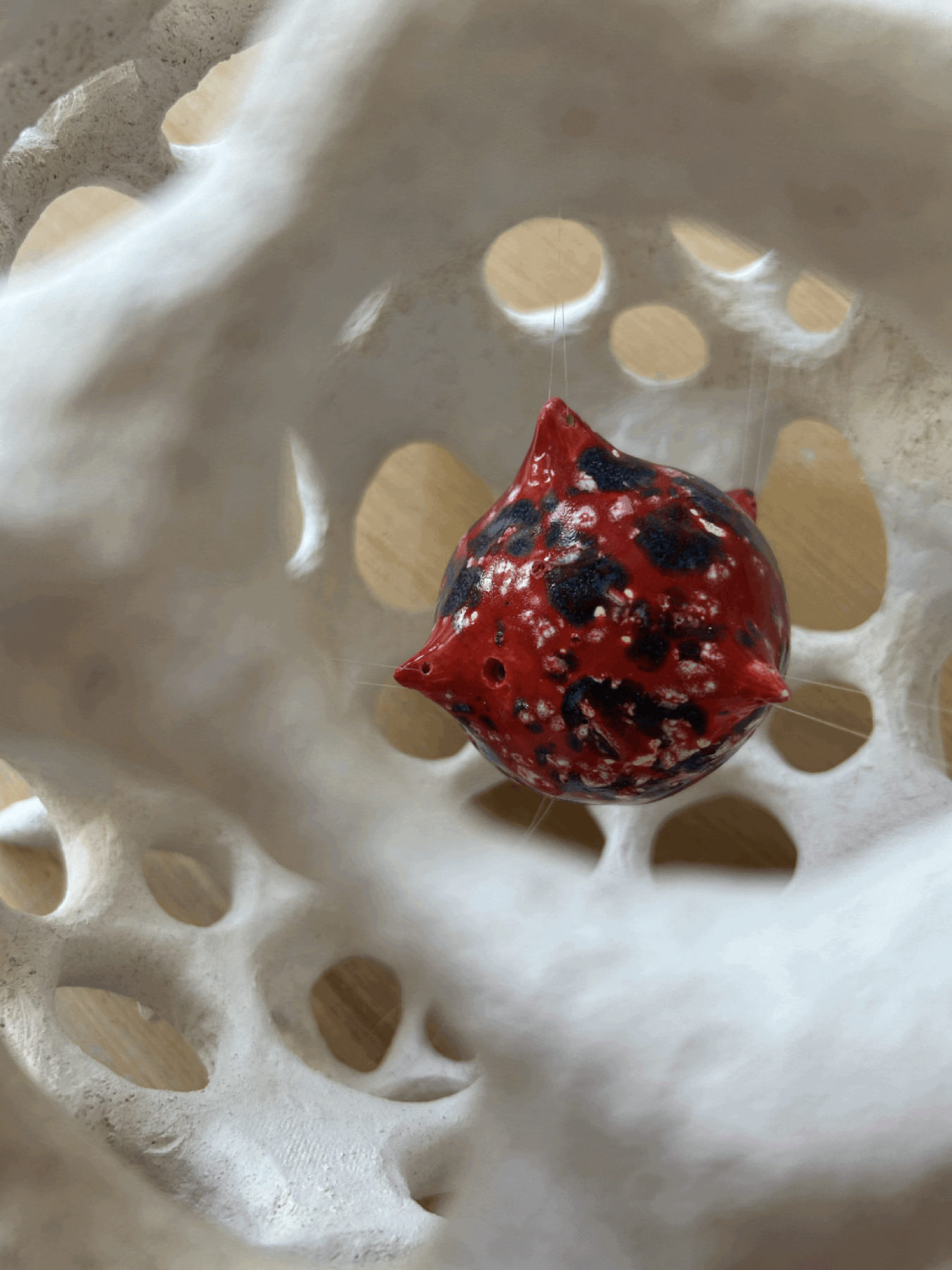 Microcosm 2, handbuilt ceramic and glazed slipcast, Spring 2024