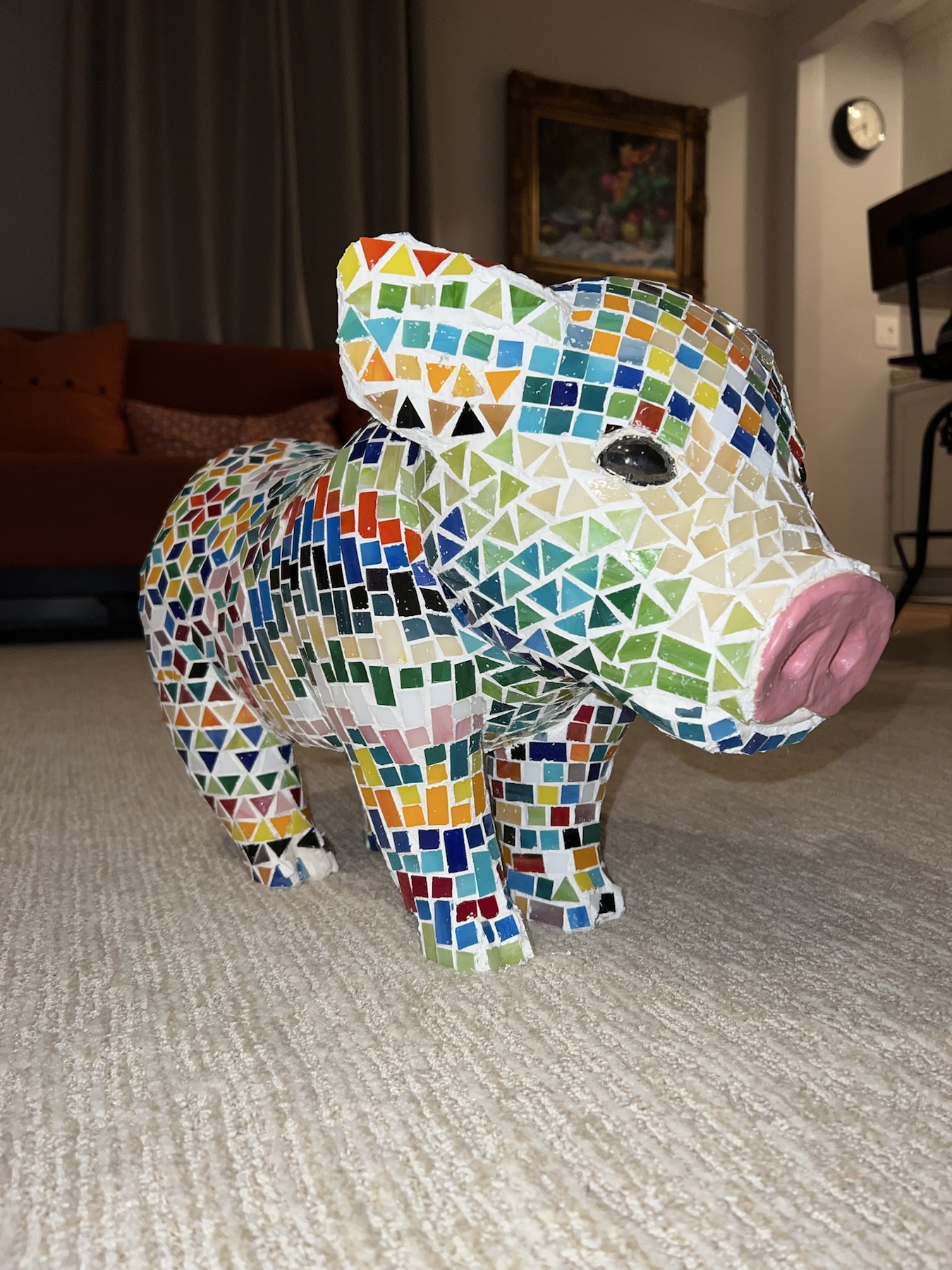 Pigment, glass mosaic on ceramic, Fall 2022